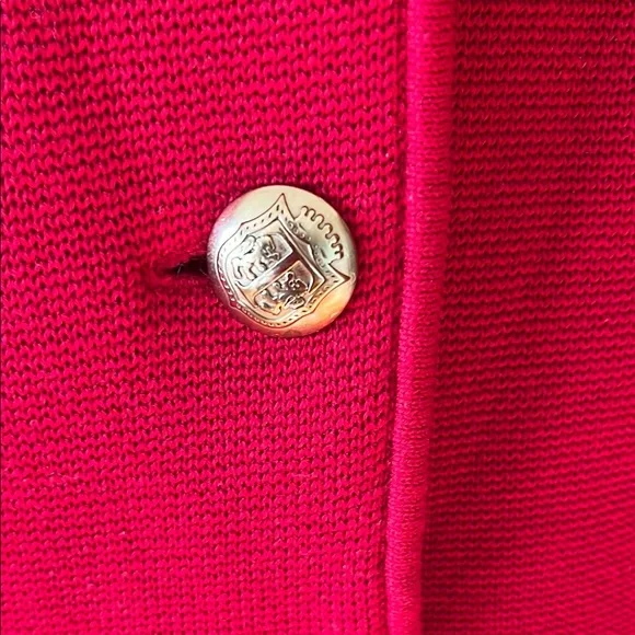 Talbots Red Blazer with Gold Buttons - Picture 3 of 4